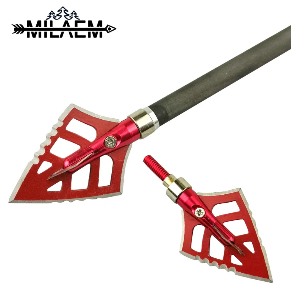 

3/6 Pcs Archery Arrow Broadheads Stainless Steel 125 Grain Arrowheads Compound Bow Recurve Bow 2 Blade Shooting Accessories