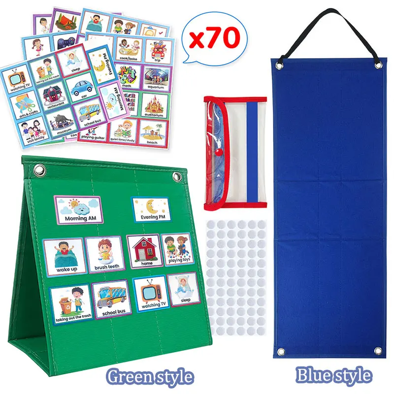 Polyester Kids Visual Schedule Learning Calendar Toy