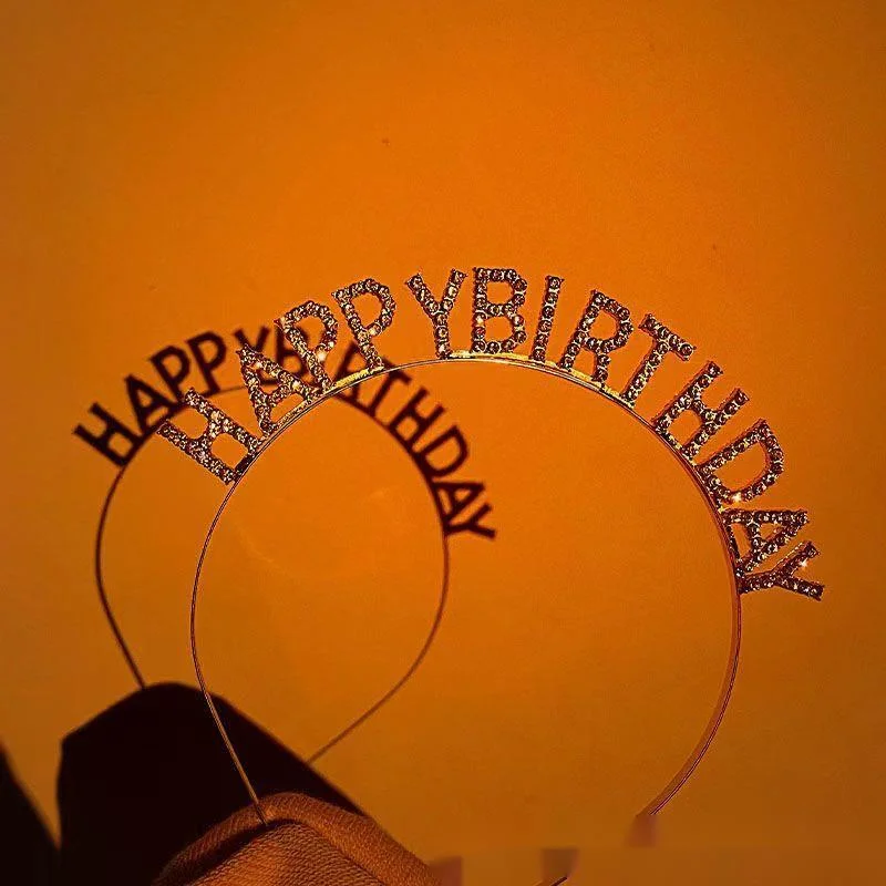 Buon compleanno strass festa elegante atmosfera festa accessori foto cerchietto cerchietto copricapo ragazza_voghion.com