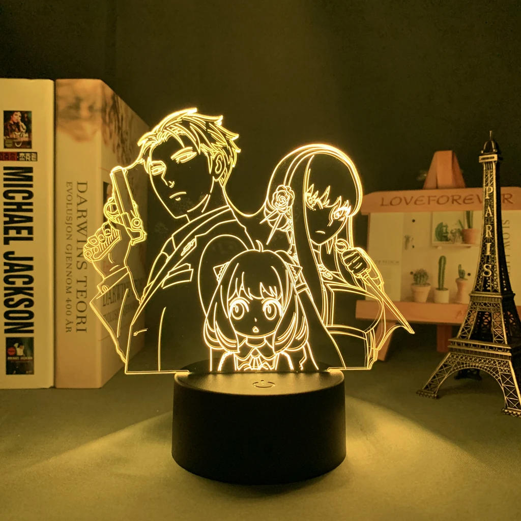 night lights for adults Anime SPY X FAMILY Anya Forger Led Light for Kids Bedroom Decoration Birthday Room Decor Gift Desk 3d Lamp Manga SPY X FAMILY battery night light