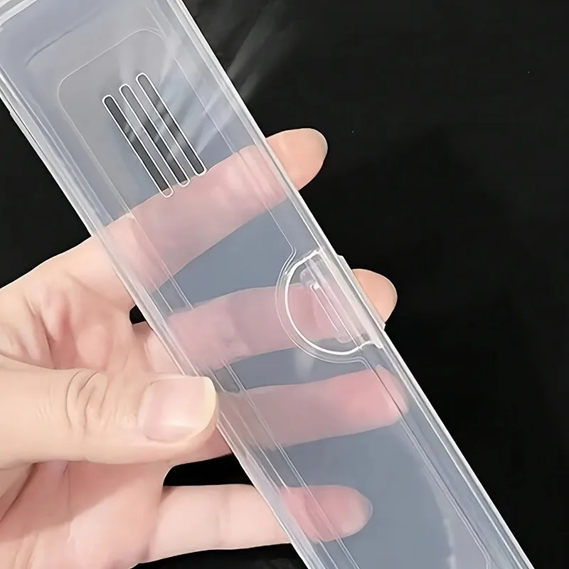 Transparente Zahnbürstenbox, Organizer-Etui, Tragbare Zahnbürstenhalterung, Plastik-Zahnpasta-Box, Aufbewahrungsbehälter – Detail 2