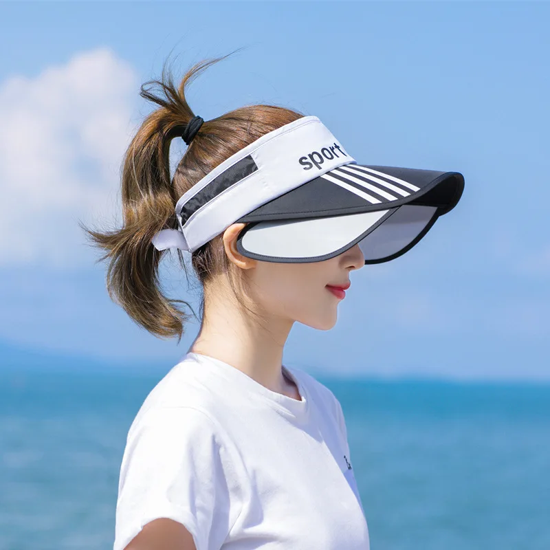 Adjustable Outdoor Sports Sunshade Hat For Women's Color Blocking UV Sun Hat For Travle Beach Cycling 4
