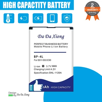 New 4300mAh BP-4L Battery for Nokia E61i E63 E90 E95 E72 E52 E71 6650F N810 N97 Free Double-Sided Tape Sticker