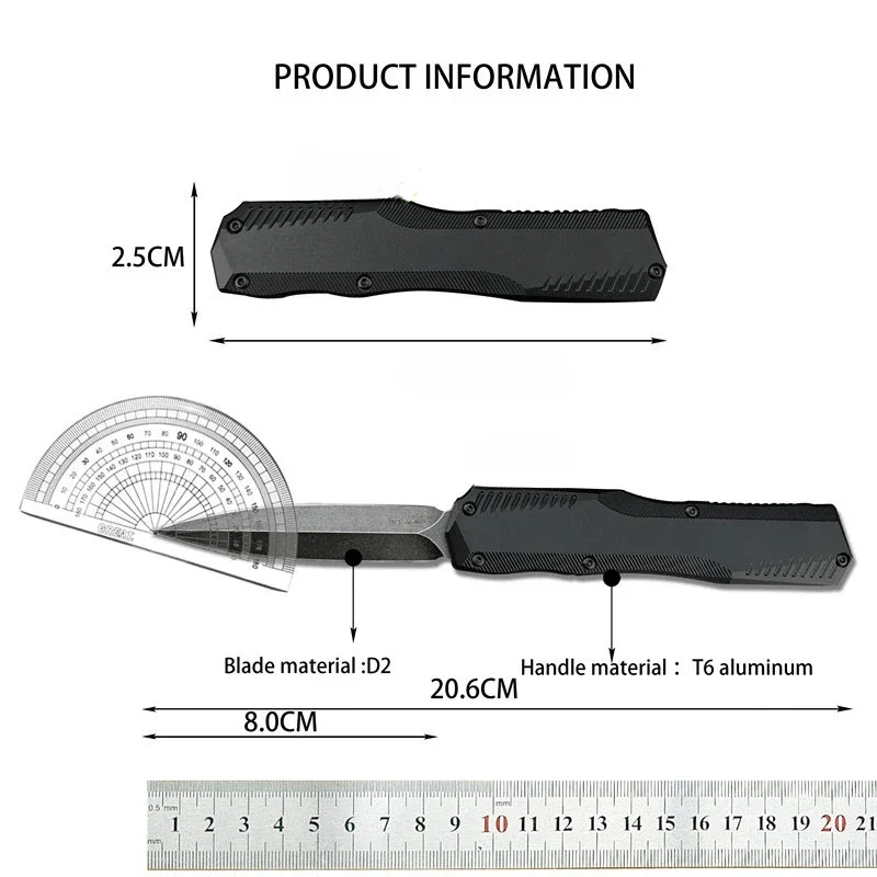 KS 9000 folding knife D2 steel blade T6 aluminum handle Outdoor Tactical Hunting Camping Hiking Survival EDC pocket knife 6