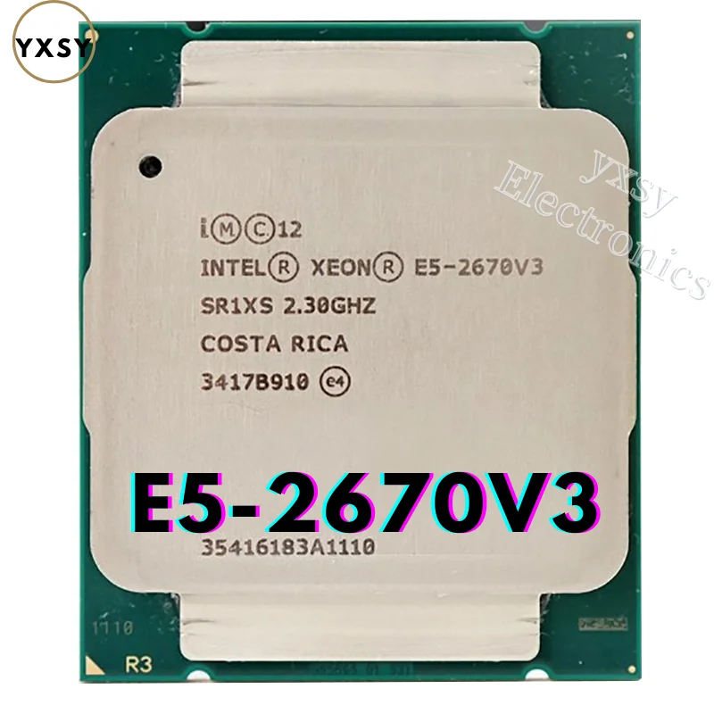 Processador CPU Intel Xeon, Versão Oficial, E5 2670V3, SR1XS, X99, 2,30 ...