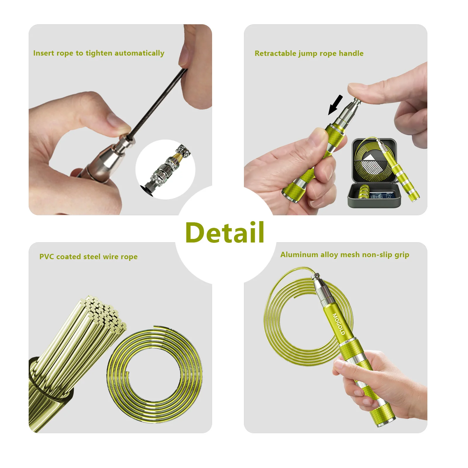 Adjustable Telescopic Jump Rope, Portable Sports Fitness Equipment, Aerobic Exercise At Home, Aluminum Alloy Handle, Cossfit 2