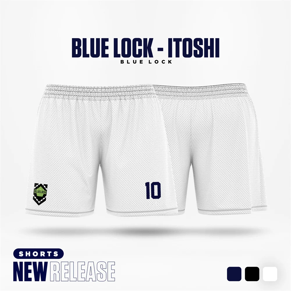 Blue Lock Men Shorts White Cartoon Anime Jersey Women Shorts Summer Casual New Fashion Sport Pants Children Bottom Dust Proof