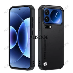 Luxury Fiber Texture PU - Leather Protective Case Cover for Xiaomi 17Pro (Black)