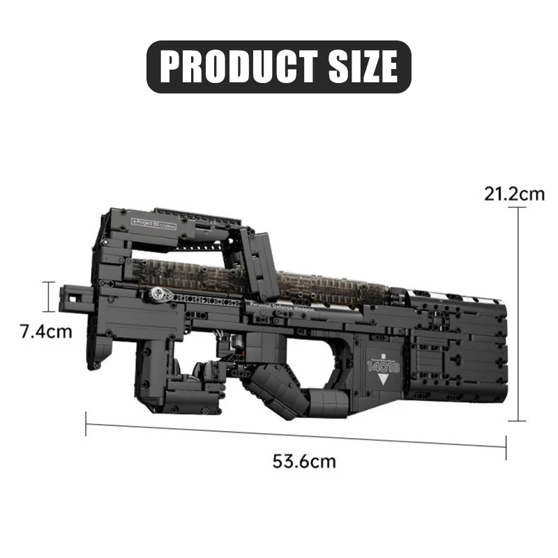 Game Military Series P90 Submachine Building Blocks MOC Technical