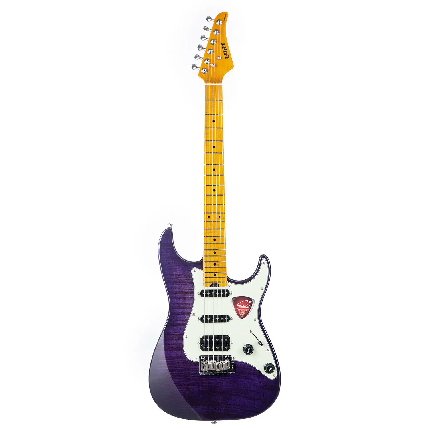 Eart Nkc3 Purple Burst Electric Guitar Flame Maple, Roasted Maple Neck