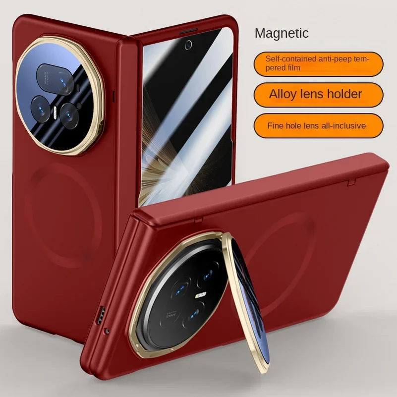 Luxury Wireless Charging Rugged Protective Case with HD Tempered Glass Screen Film and Lens Bracket