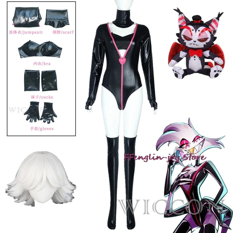 

Anime Angel Dust Cosplay Costume Sexy Bodysuits Fancy Outfit Girl Halloween Birthday Party Uniform Suit for Women