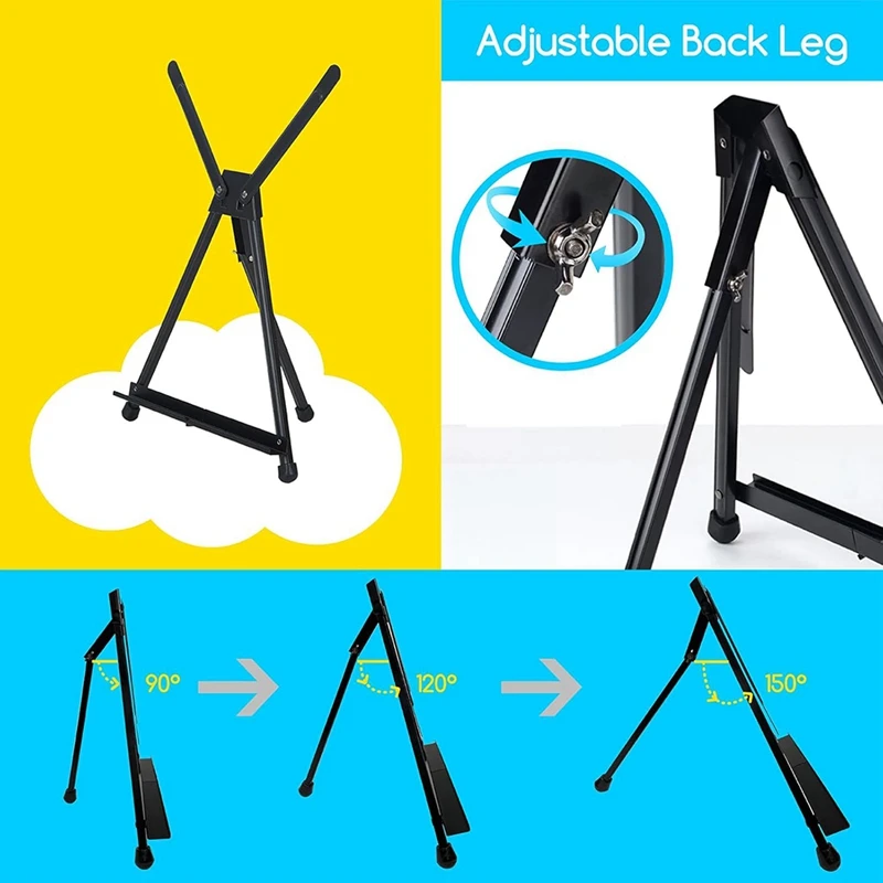 A77P-Tabletop Easels, Metal Easel Stand For Painting & Display, Desktop Art Painting Easel, Paint Easel Tripod Stand