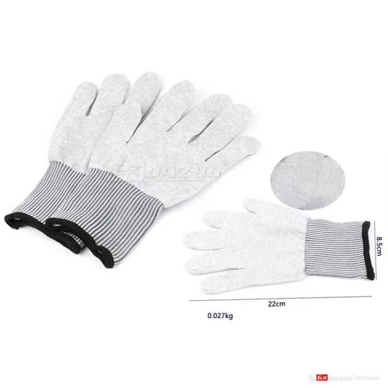 10 Pairs/Lot Vinyl Anti Static Window Car PVC Wrap Vinyl Black Fabric Gloves Nylon Gloves Anti-static Wrap Nylon Glove