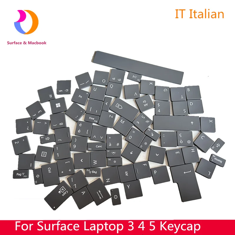 Original Key Cap for Surface Laptop 3 4 5 IT Keyboard Cup 1868 1867 1872 1873 1951 1950 1958 1959 Italian Gray
