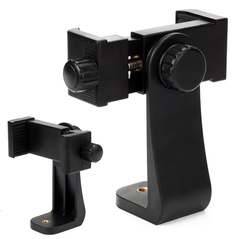 Tripod Mount Universal 360 Degree Mobile Phone Clip Compatible with 1/4 Screw Cellphone Holder Desk Tripod Adapter for All Phone