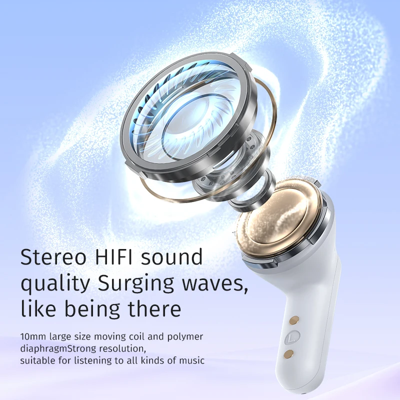 PISEN Earphones Bluetooth 5.3 Noise Cancellation
