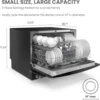 Countertop Dishwasher, Energy Star Portable Dishwasher, 6 Place Settings & 8 Washing Programs, Speed, Baby-Care, ECO& Gl 2