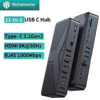 Yottamaster USB C Desktop Docking Station 22 in 1 Dock Station with 8K HDMI PD60W Gigabit Ethernet Multiport USB3.2 HUB Adapter 1