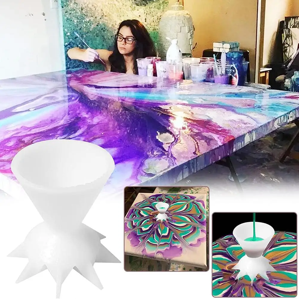 Mini Funnel Split Cup for Acrylic Paint Pouring DIY Making Pour Cup Supplies