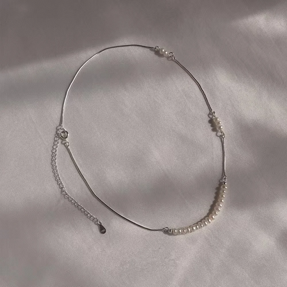 New natural freshwater pearl necklace baroque pearl jewelry women's Party Wedding not show steel accessories