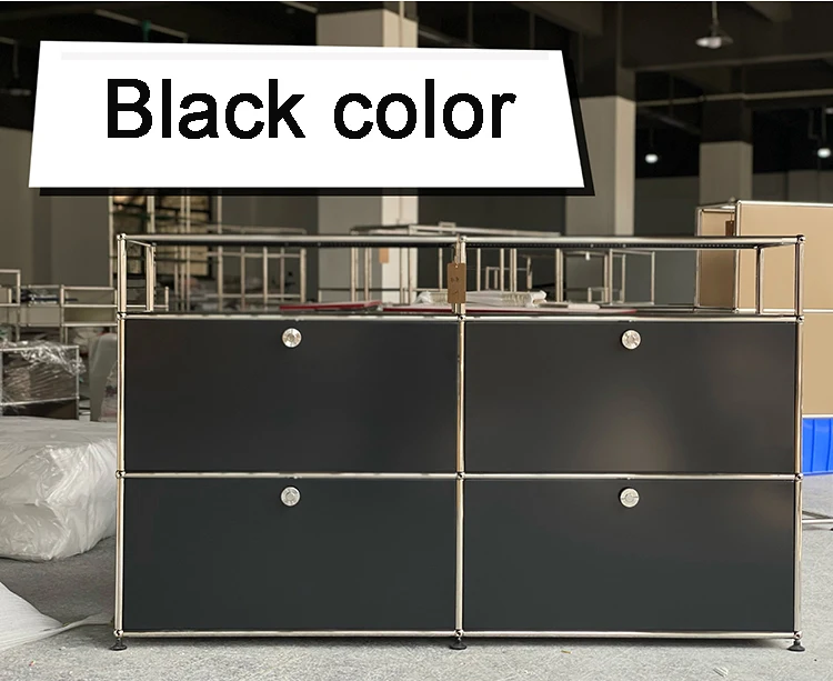 Module Furniture DIY Modular Haller Storage Shelf Sideboard Size Night Stand Cabinet Stainless Steel Home Use