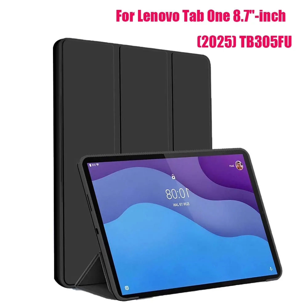 Premium TPU Leather Triple Fold Magnetic Case with Auto Wake Function