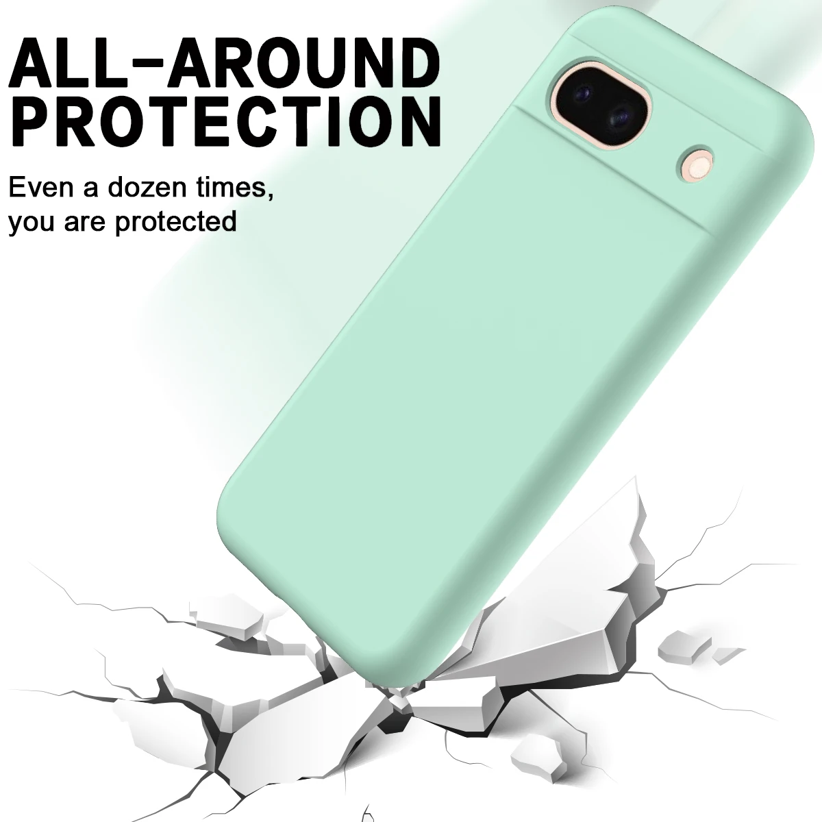 Premium Liquid Silicone Soft Gel Protective Case - Thick Shock-Absorbent Cover