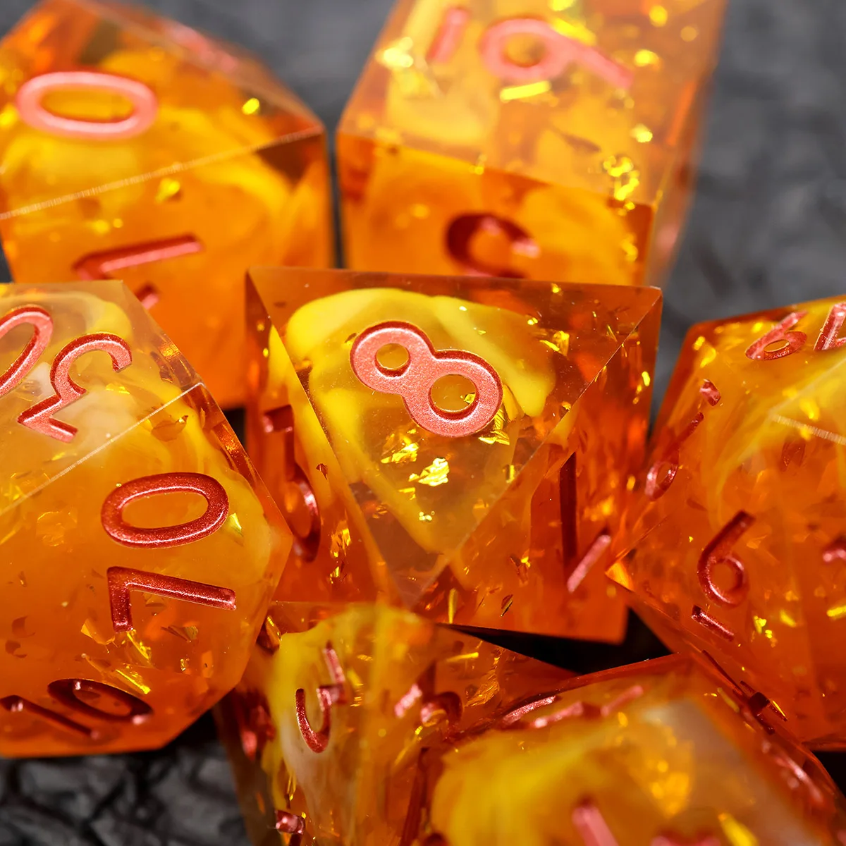 테이블 보드 게임용 다면체 DND 주사위 세트, 롤 플레잉 날카로운 가장자리 RPG 주사위