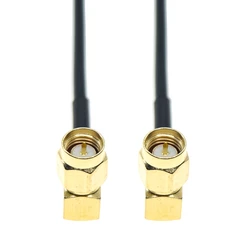 Premium RF Coaxial Extension Cable with SMA & RPSMA Connectors - Available in Various Lengths - 20M (MALE90 TO MALE 90)