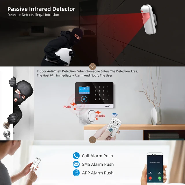 PGST ZigBee Tuya 433MHz Smart Life Home Security Protection PIR Infrared Motion Sensor Detector For House Alarm Security System 3