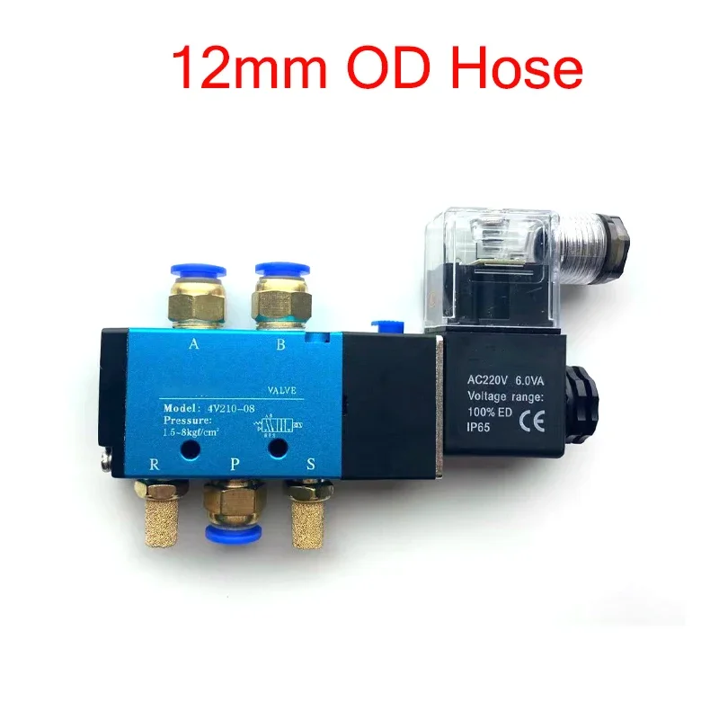 Electrical Pneumatic Solenoid Valve 4V210-08 24VDC 4.8W PT1/4 5 Way CE