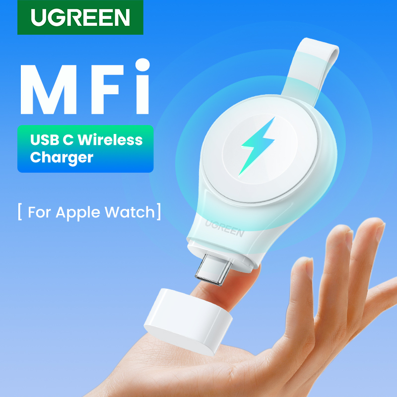 UGREEN MFi for Apple Watch Wireless Charger Portable USB Type C Magnetic Fast Charger for APPLE Watch Series 9 8 7 Ultra 2 SE