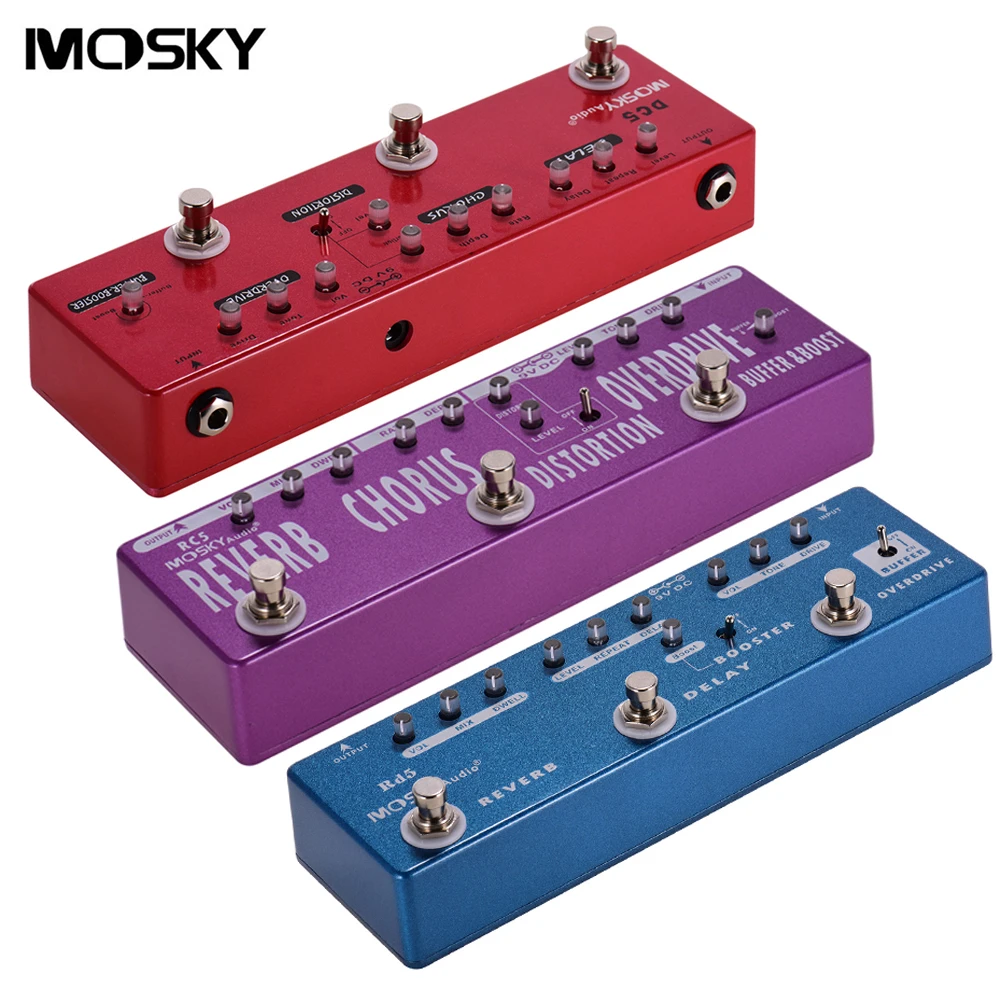 MOSKY Guitar Multi Effects Pedal Full Metal Shell with True Bypass