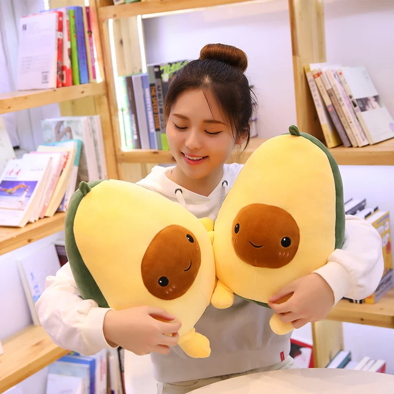 Avocado Fruits Plush Plant Toys Kawaii Cartoon Cute Stuffed Doll Cushion Boys Girls Anti Stress Cushion Pillow For Kids Children