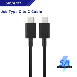 High - Power Fast Charging Type C Car Charger with USB A Port and 60W PD Support - 1.5m 5A c to c cable