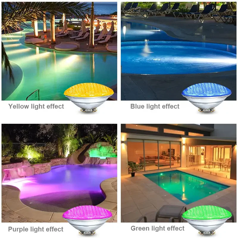 รูปสินค้า โคมไฟ LED ใต้น้ำ PAR56 12V กันน้ำ IP68 สปอตไลท์ RGB สระว่ายน้ำ