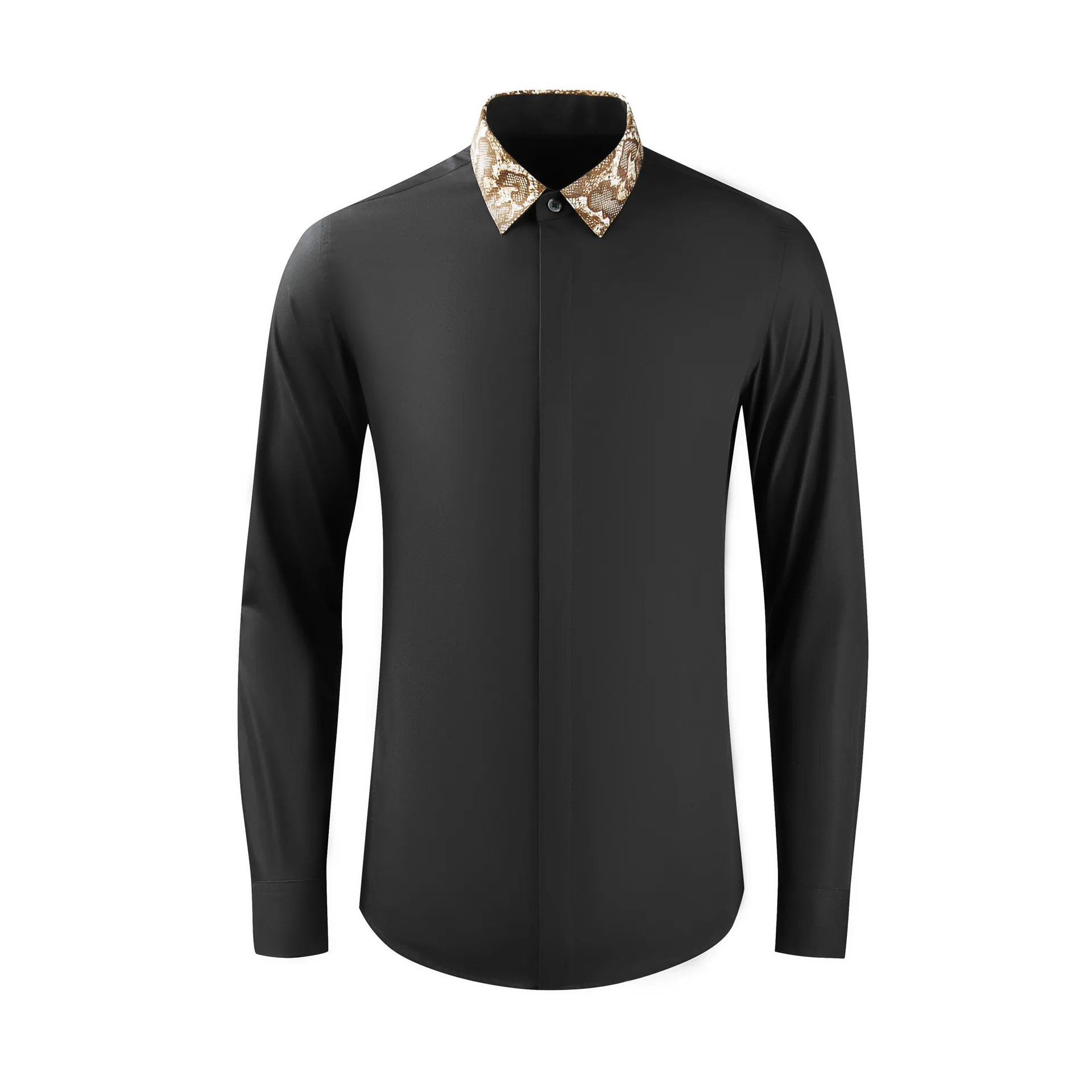 

High Quality Luxury Jewelry Cheap Plus Size Solid Color Knit Custom Embroidery Buttons Up Men Shir