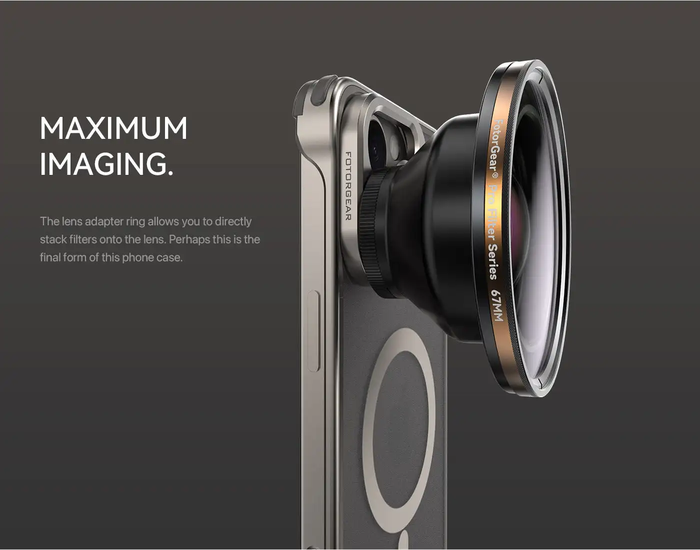 Fotorgear Photography Phone Case with T-mount Lens Thread for iPhone 16 Pro/ 16