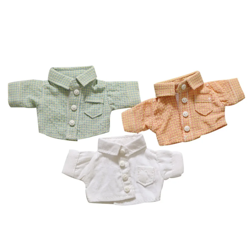 

Colorful 12cm Doll Clothes Lapel Shirt Mini Cotton Doll's Shirt Clothes Fashion Casual Fashion Doll Outfit Girl Gift