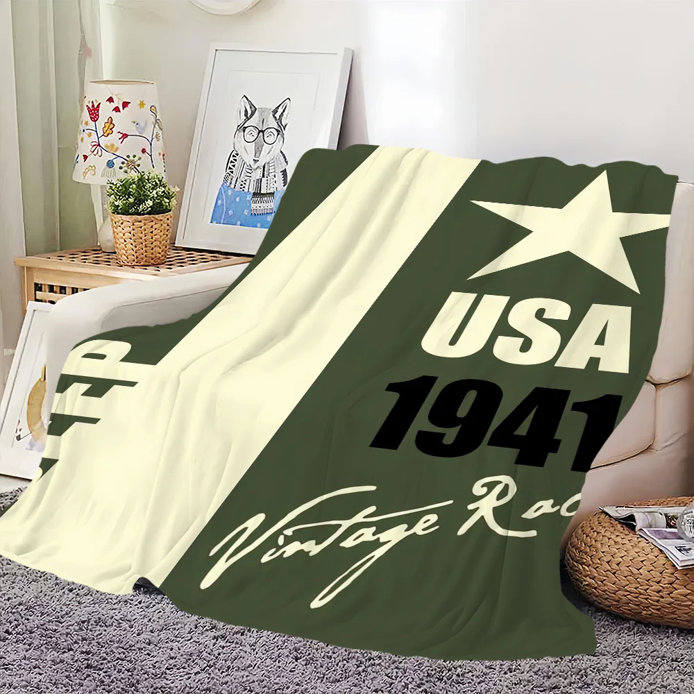 Fashion Racing Cras J-Jeep Blanket Skin friendly comfort warm soft plush blanket suitable sofa living room office bedroom 6