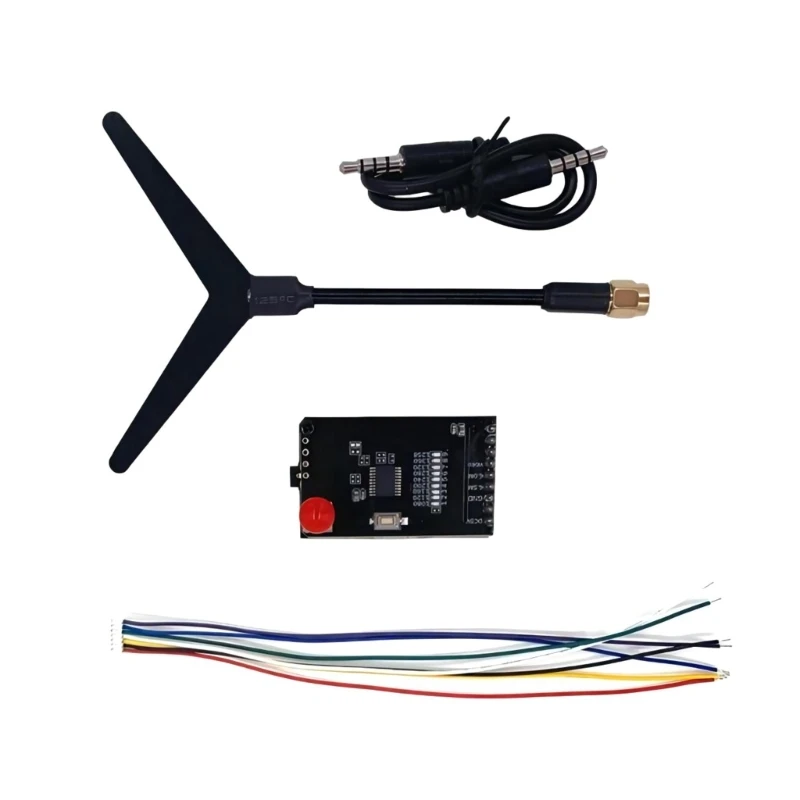 CPDD 1 Set 1.2/1.3GHz 0.1mW/25mW/200mW/800mW 9CH Transmitter VTX & Receiver VRX 1.6W with Cable for Racing Drones Quadcopter