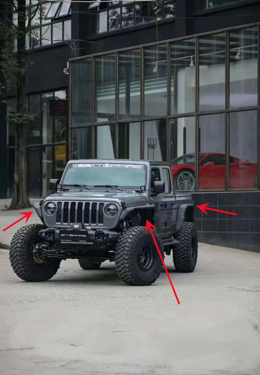 

4Pcs Gladiator Fender Flare Wheel Arch Mudguards Fender Protector For Jeep Wrangler JT 2020+ JT1008 LantSun