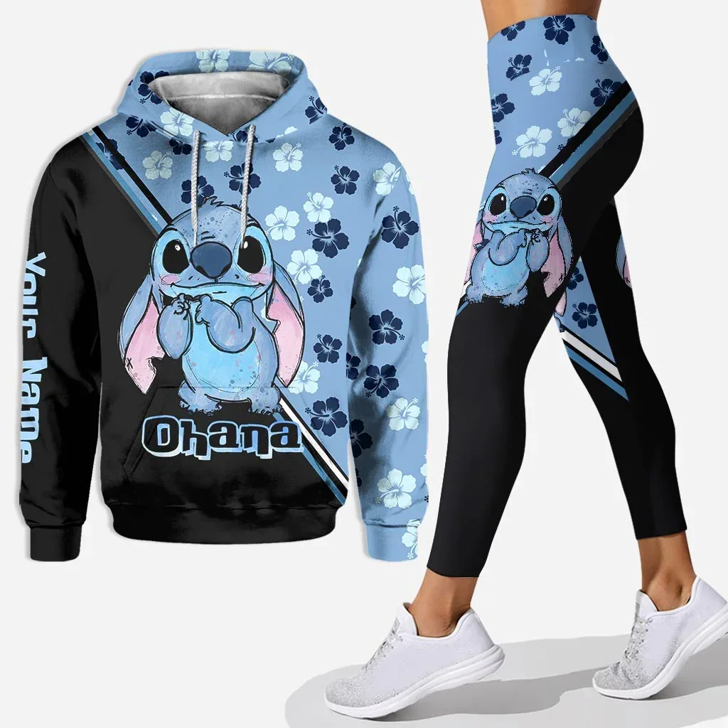

Customize Stitch 3D Hoodie Women's Hoodie Set Mickey Yoga Pants Sweatpants Women's Disney Yoga Hoodie Leggings Fashion Tracksuit