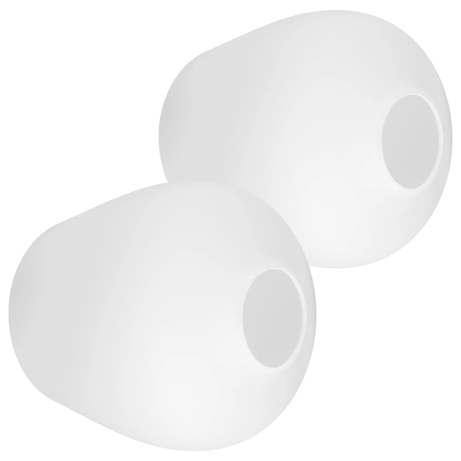 

2 Pcs Oval Glass Shade Mini Lamp Light Fixture Cover Small Shades Lampshade Pendant Lights Only