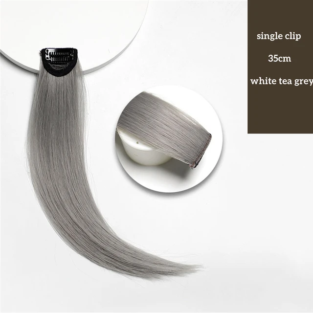 VaaJee Synthetic Clip Wigs Women Heat Resistant Straight Hair Extensions With Clips Multicolor Crochet Braid Hair For Teen Girls B