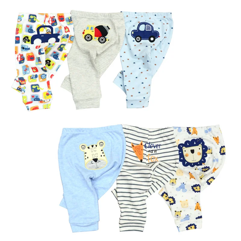 Baby Pants Cotton Autumn Leggings For boys girls Mid Full Length Baby Trousers 3/6pcs/Lot baby trousers cotton pants baby leggings