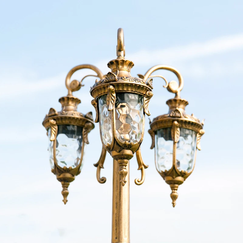 2.3M Garden Street Lights Lawn Flowers Park Waterproof Outdoor Villa High Pole Landscape