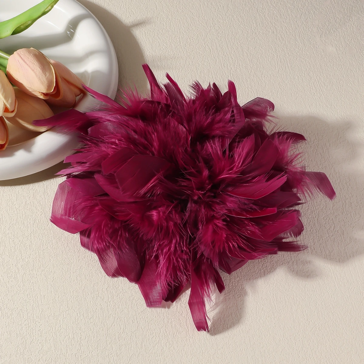 20CM Exaggerated Colorful Feather Large Brooch for Women Lady Handmade Luxury Lapel Pins Fashion Party Jewelry Accessories Gift