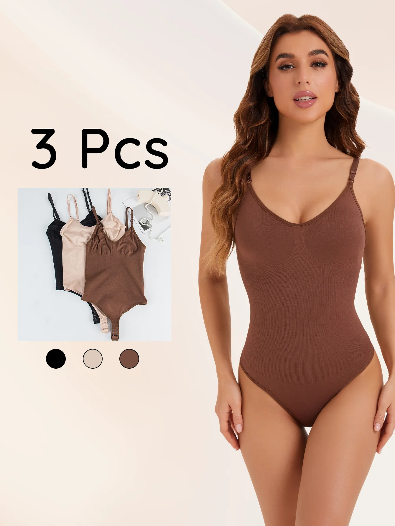 Description Picture 2 of itemSexy Women Shapewear Thong Tummy Control Slimmer Waist Bodysiut Ladies Stretchy Breast Support Body Suit One Piece Set Shaper